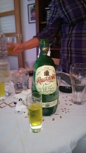 Herbal liquor, given to help with digestion, according to the Spaniards